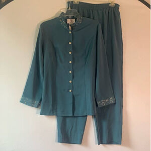 𝅺Vintage Maggie Sweet Classics Blue Pant Suit SP